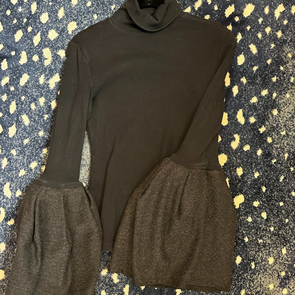 Flare/Puff Sleeve Turtleneck
